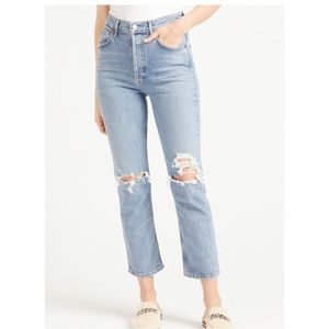 Agolde Light Blue Cropped Jeans